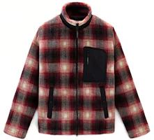 WOOLRICH Red Plaid Zip-Up Collar Jacket CFWOSW0206MRUT3529-5494 WOOLRICH Red Plaid Zip-Up Collar Jacket CFWOSW0206MRUT3529-5494