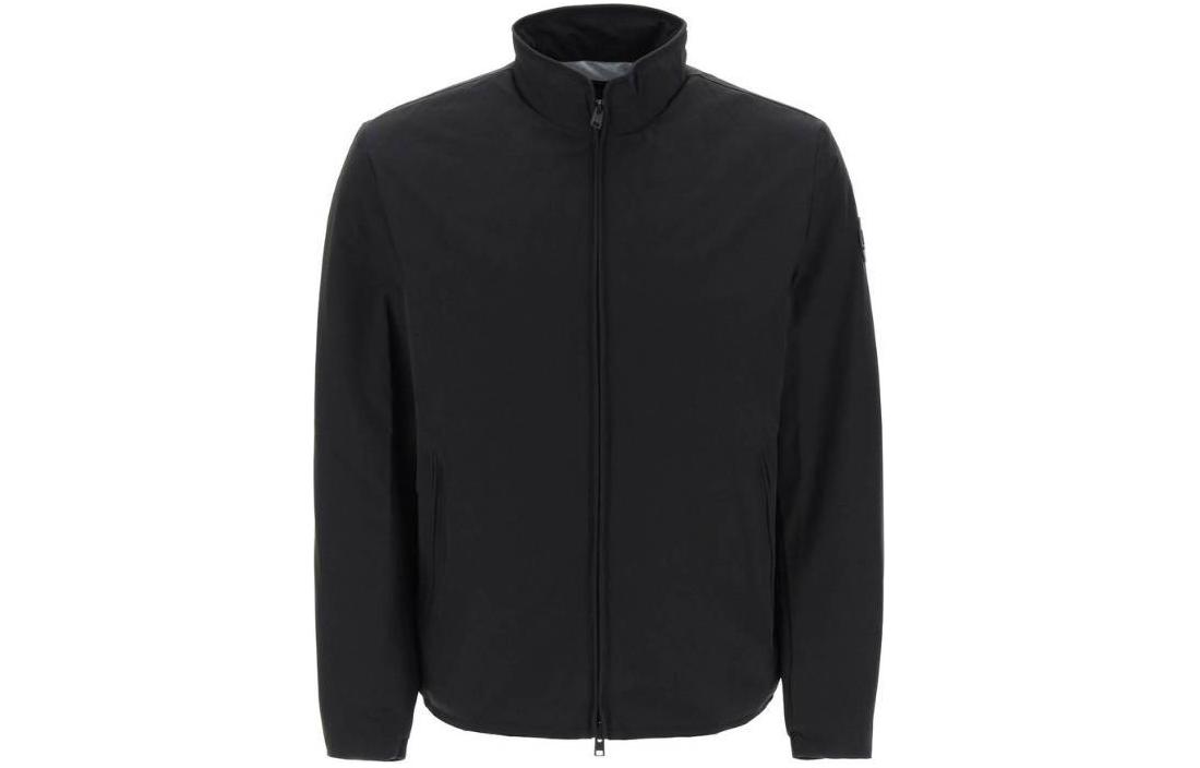 WOOLRICH Slim Fit Solid Color Zip-Up Jacket Black CFWOOU0692MRUT3280100