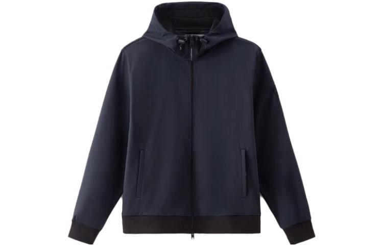 WOOLRICH Solid Color Hooded Zip Jacket Blue CFWOSW0174MRUT28733989
