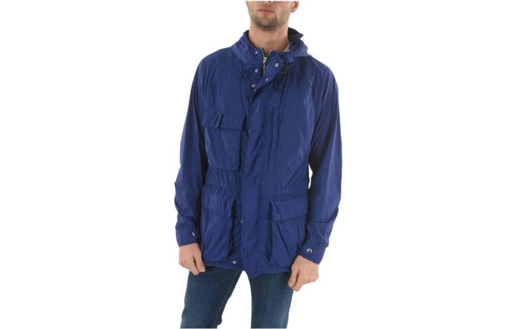 WOOLRICH Solid Color Hooded Zip Jacket Blue COWOCPS2794UT12957773135