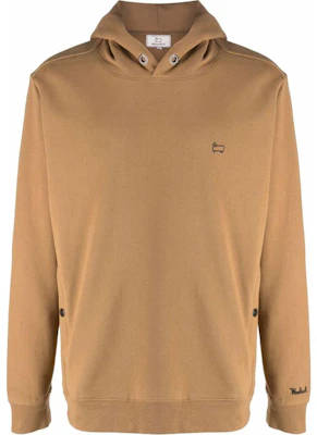 WOOLRICH 純色刺繡LOGO連帽衫 卡其色 WOSW0112MRUT27927270 Buy WOOLRICH 純色刺繡LOGO連帽衫 卡其色 WOSW0112MRUT27927270