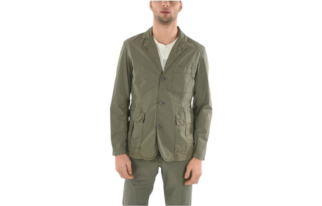 WOOLRICH Solid Color Pocket Jacket Green COWOBLZ0281RL024161