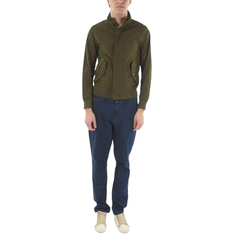 WOOLRICH Solid Color Zip-Up Jacket Army Green COWOCPS2641SM206480