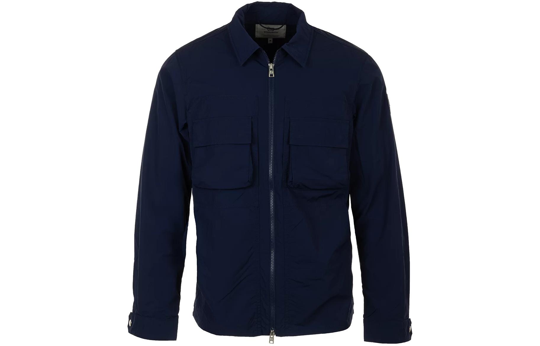 WOOLRICH Solid Color Zip-Up Jacket for Men - Blue CFWOOS0119MRUT371831108