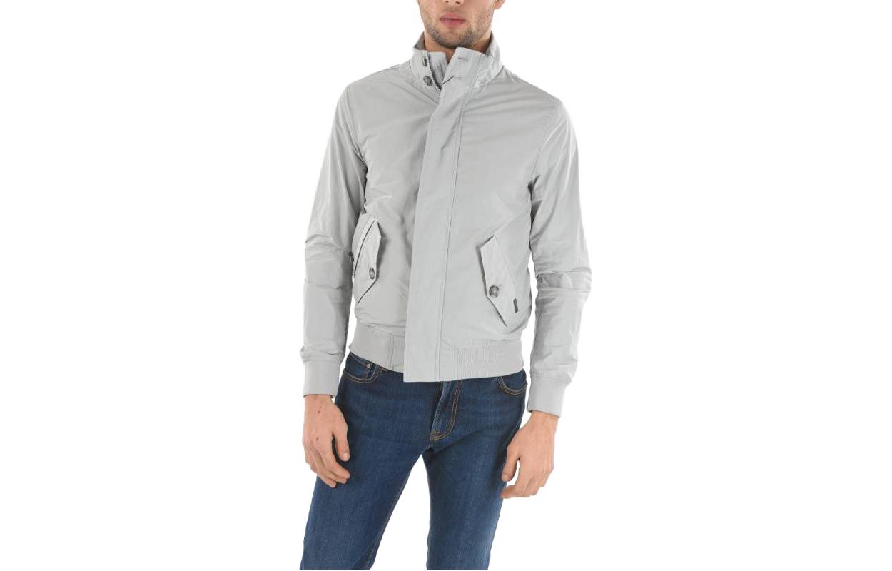 WOOLRICH Solid Color Zip-Up Stand Collar Jacket - Gray COWOCPS2641SM201769