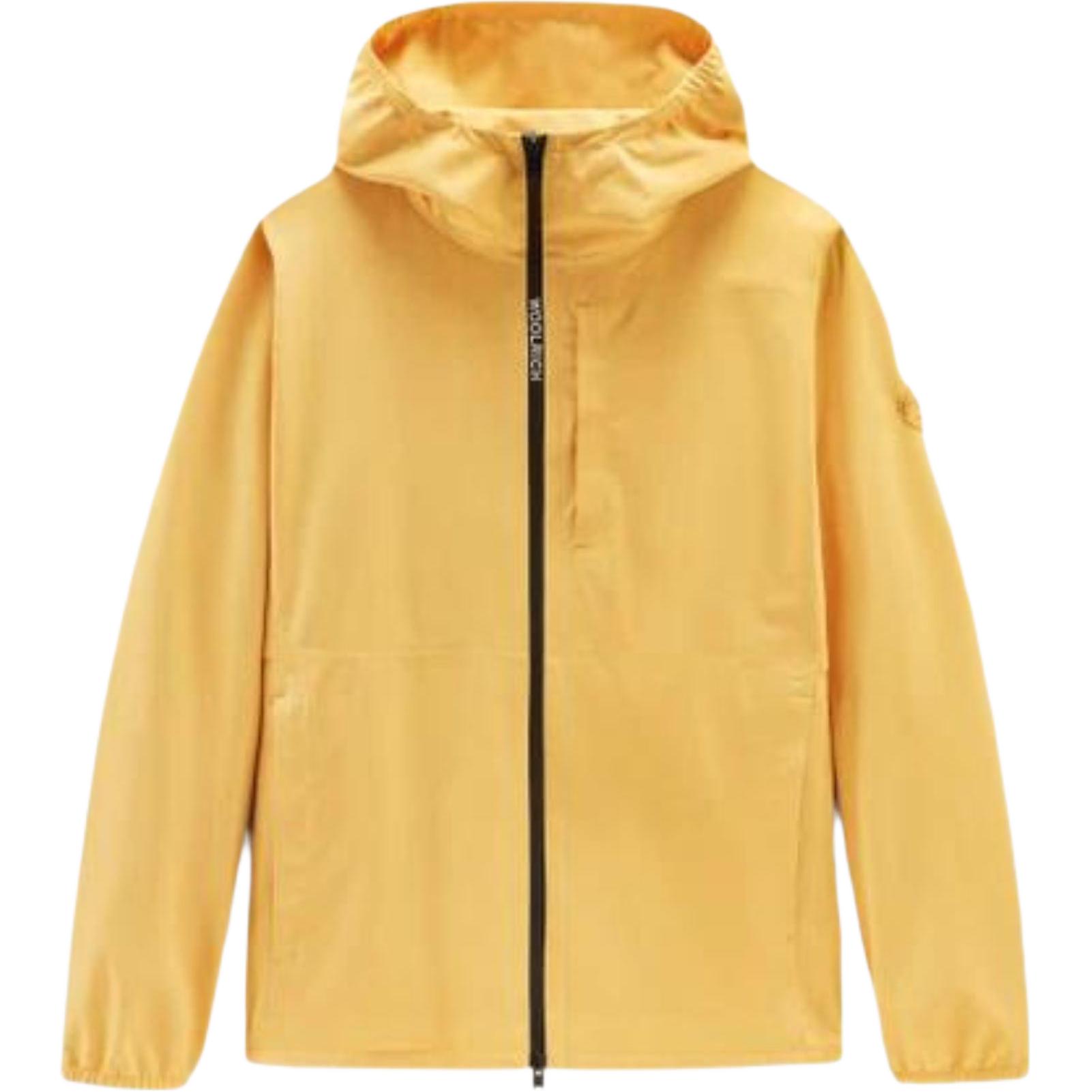 WOOLRICH Solid Yellow Hooded Casual Jacket WOOU0693MRUT32802066