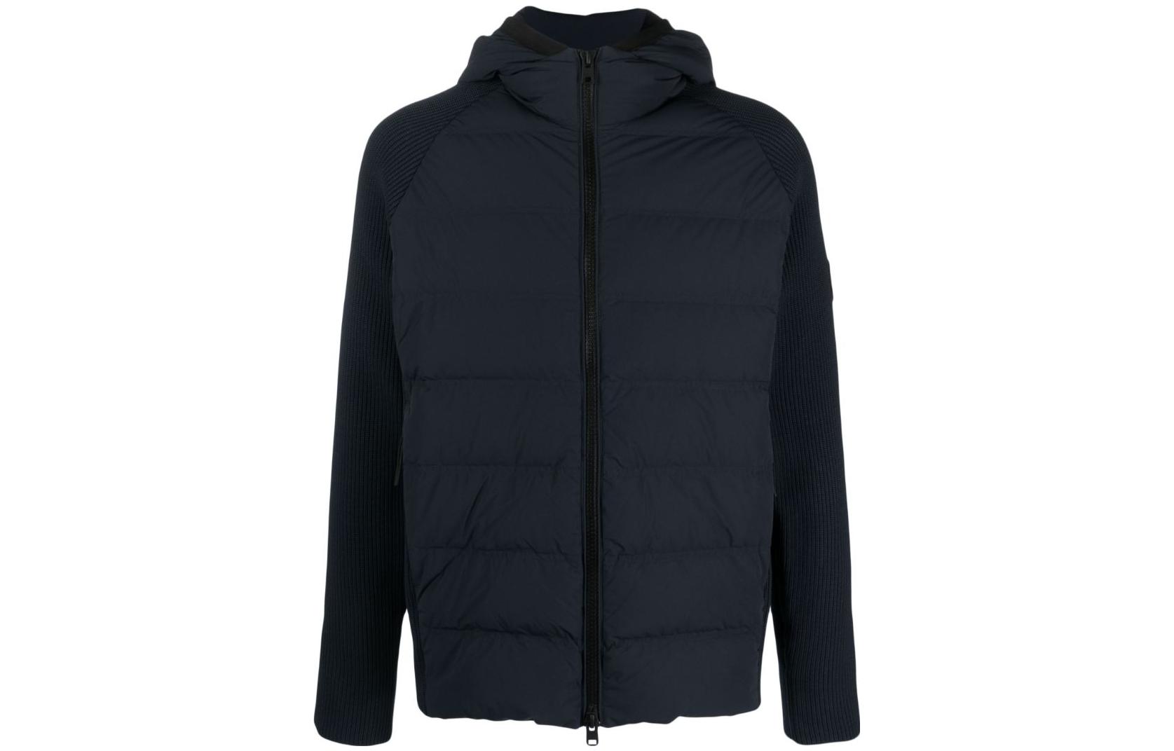 WOOLRICH Solid Zip-Up Down Jacket Navy Blue 232CFWOOU0790MRUT3107