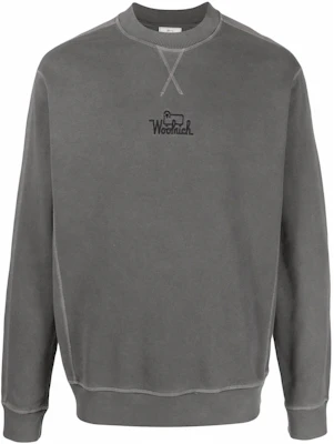 WOOLRICH SS22 灰色刺繡Logo 圓領長袖運動衫 CFWOSW0124MRUT2915100 Buy WOOLRICH SS22 灰色刺繡Logo 圓領長袖運動衫 CFWOSW0124MRUT2915100
