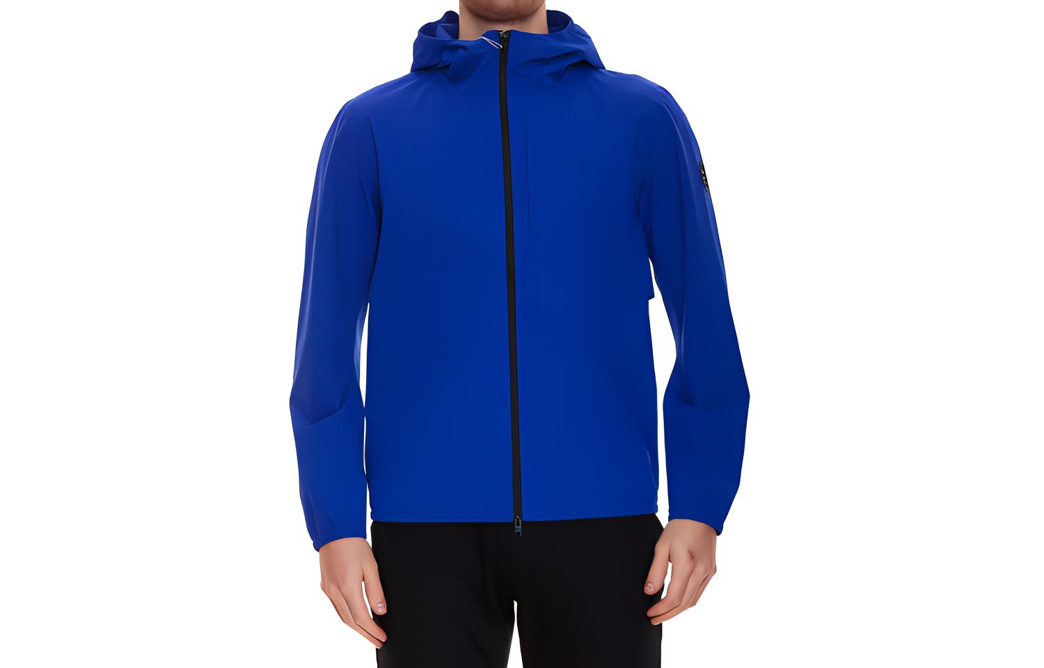 WOOLRICH SS22 Minimalist Blue Hooded Jacket WOOU0526MRUT25403-685