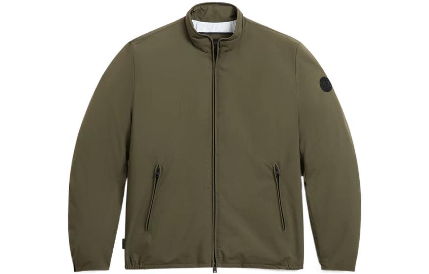 WOOLRICH SS22 Solid Color Green Zip-Up Jacket CFWOOU0578MRUT2540-6262