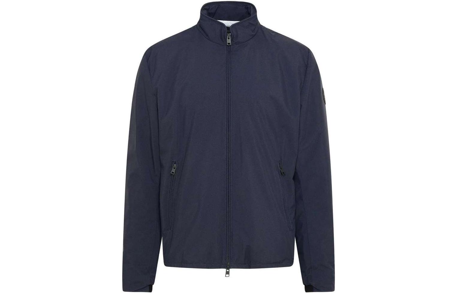 WOOLRICH SS22 Solid Color Zip-Up Jacket for Men Blue WOOU0578MRUT2540-3989