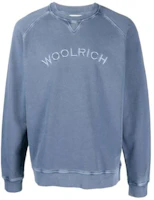 WOOLRICH SS23 Blue Graphic Logo Crewneck Long Sleeve Sweatshirt WOSW0187MRUT3470313 WOOLRICH SS23 Blue Graphic Logo Crewneck Long Sleeve Sweatshirt WOSW0187MRUT3470313