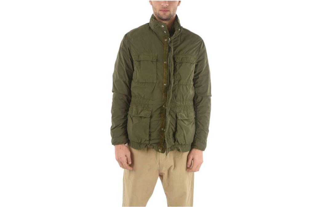 WOOLRICH SS23 Green High Neck Zip-Up Jacket Long Sleeve COWOCPS2795UT12956101