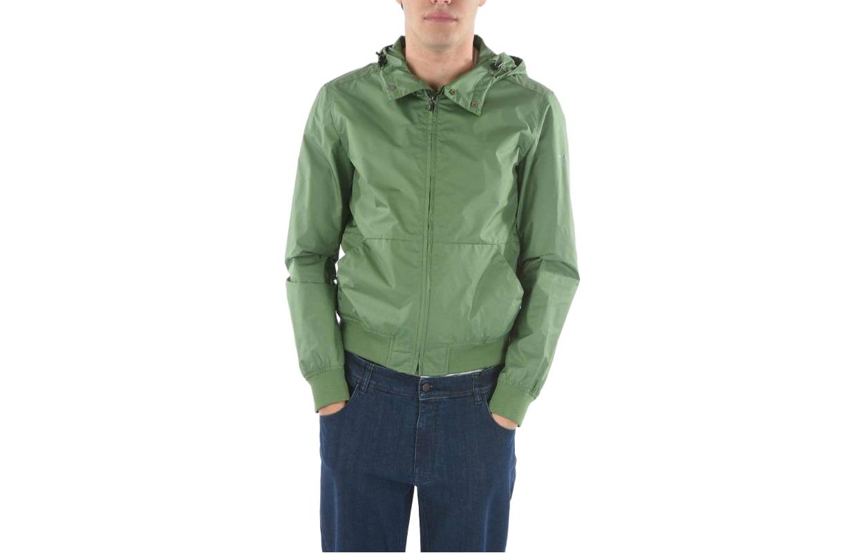 WOOLRICH SS23 Green Short Hooded Zip Jacket COWYCPS0494YC056511