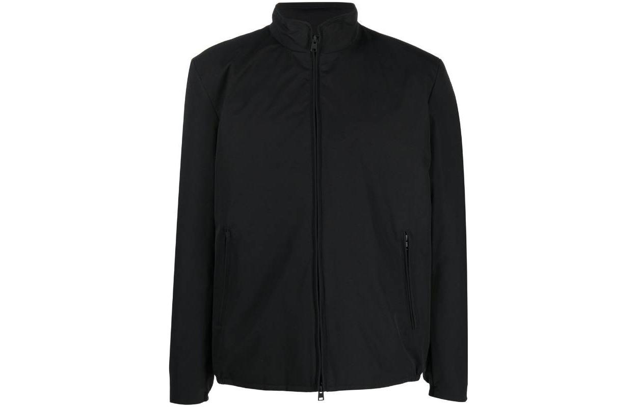 WOOLRICH SS23 Solid Black Zip-Up Jacket with Double Pockets WOOU0692MRUT3280100