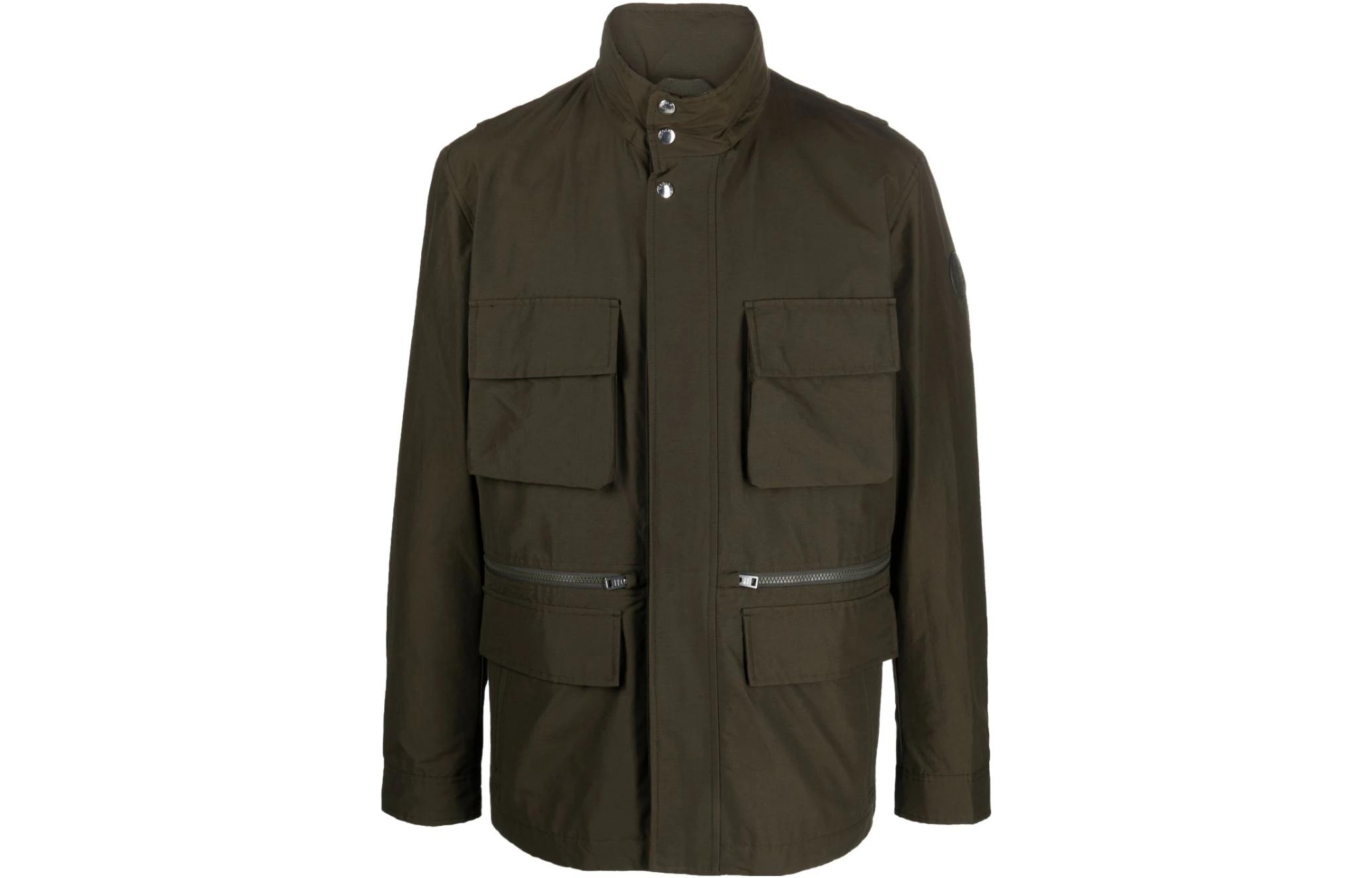 WOOLRICH SS23 Solid High-Neck Bomber Jacket Men’s Deep Green CFWOOU0743MRUT253841339