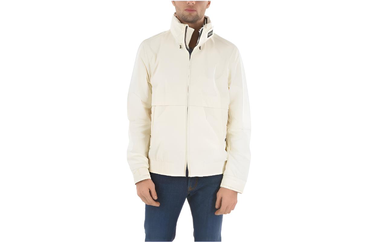 WOOLRICH SS23 White Loose Fit Stand Collar Jacket COWOCPS2789UT12998003