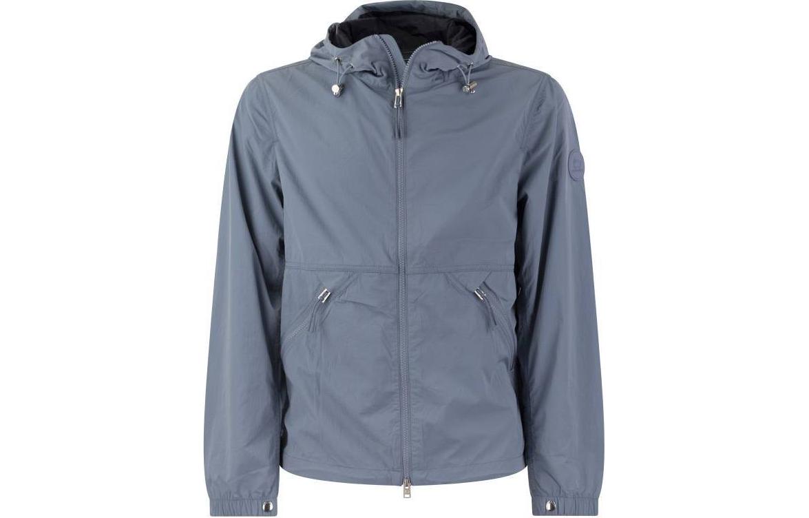 WOOLRICH SS24 Light Blue Adjustable Hooded Long Sleeve Jacket CFWOOU0900MRUT371831123