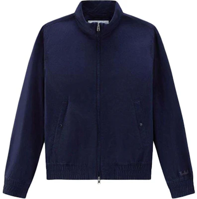 WOOLRICH SS24 Jaket Bomber Zip Kolar Biru Warna Solid CFWOOU0916MRUT3717-31108 Buy WOOLRICH SS24 Jaket Bomber Zip Kolar Biru Warna Solid CFWOOU0916MRUT3717-31108