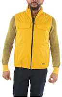WOOLRICH Yellow Jacket with Colorblock Ribbed Cuffs and Zipper. COWOGIL0113PR042251 WOOLRICH Yellow Jacket with Colorblock Ribbed Cuffs and Zipper. COWOGIL0113PR042251