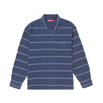 Woven Stripe Shirt Blue