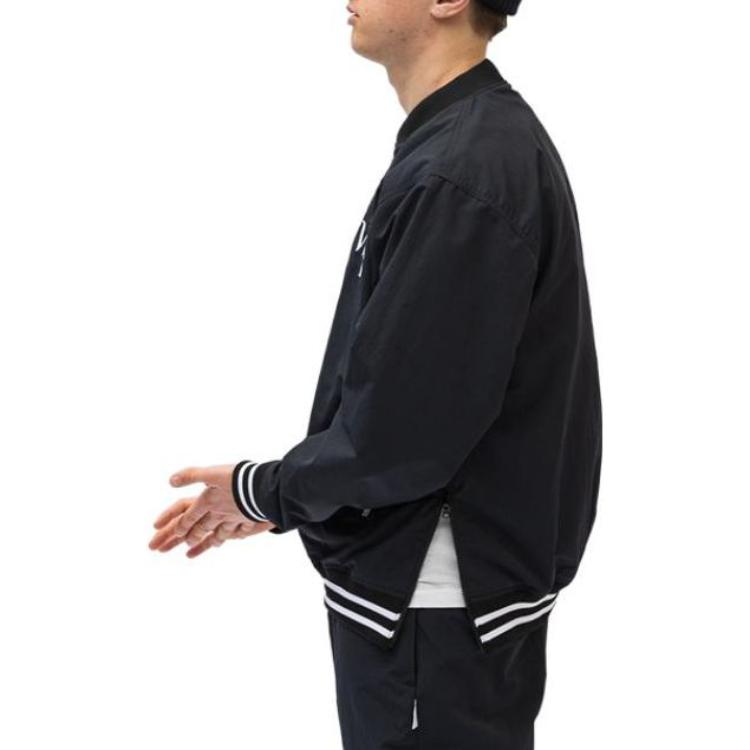 Purchase WTAPS  Black Pullover Jacket with Embroidered Lettering. 231BRDT-JKM02-BK