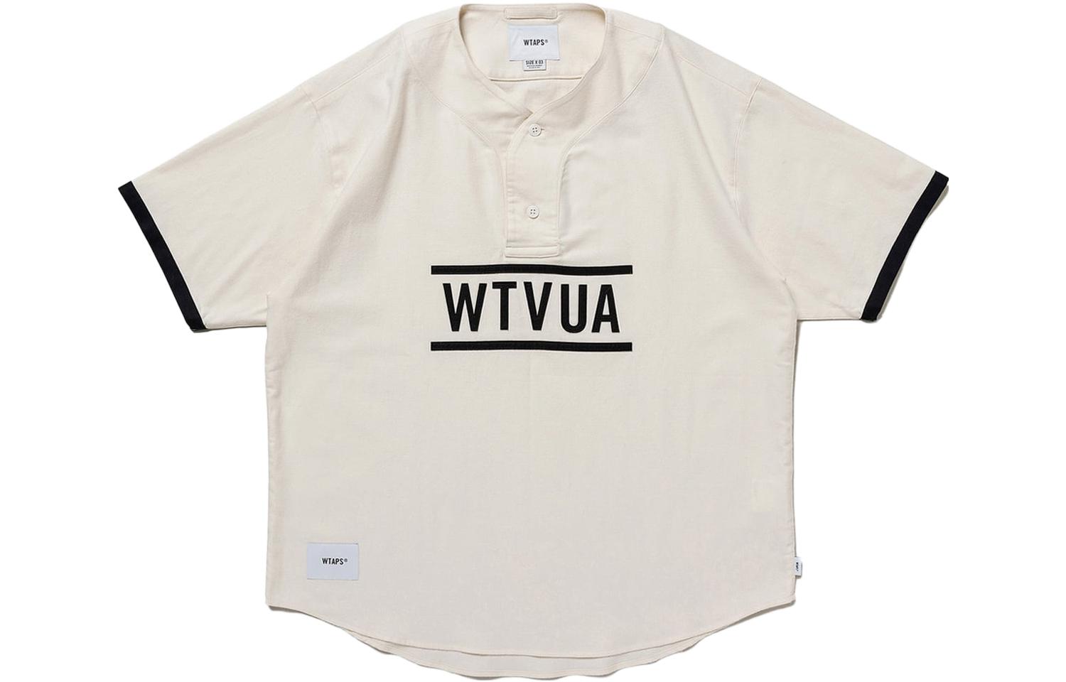 WTAPS  Crewneck Short Sleeve T-Shirt with Letter Print Design. 231TQDT-SHM03