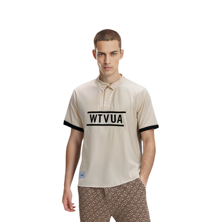 Details for WTAPS  Crewneck Short Sleeve T-Shirt with Letter Print Design. 231TQDT-SHM03