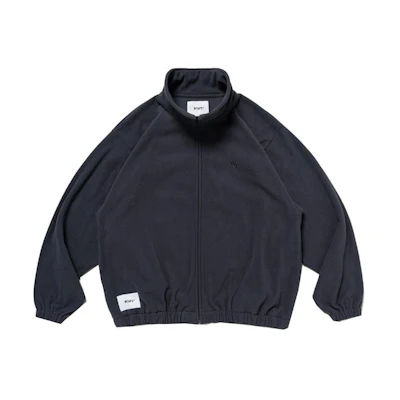 WTAPS High Neck Zip-Up Sweatshirt Charcoal Grey 232ATDT-CSM32
