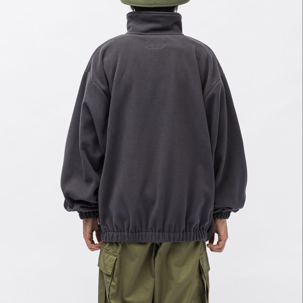 Purchase WTAPS  High Neck Zip-Up Sweatshirt Charcoal Grey 232ATDT-CSM32