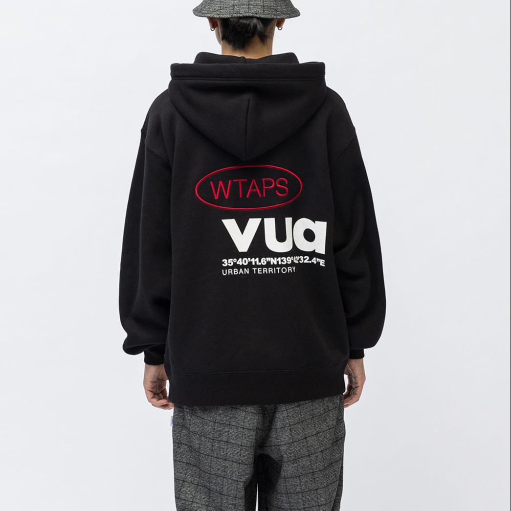 Details for WTAPS  Pullover Hoodie with Alphanumeric Print Long Sleeve 232ATDT-CSM10