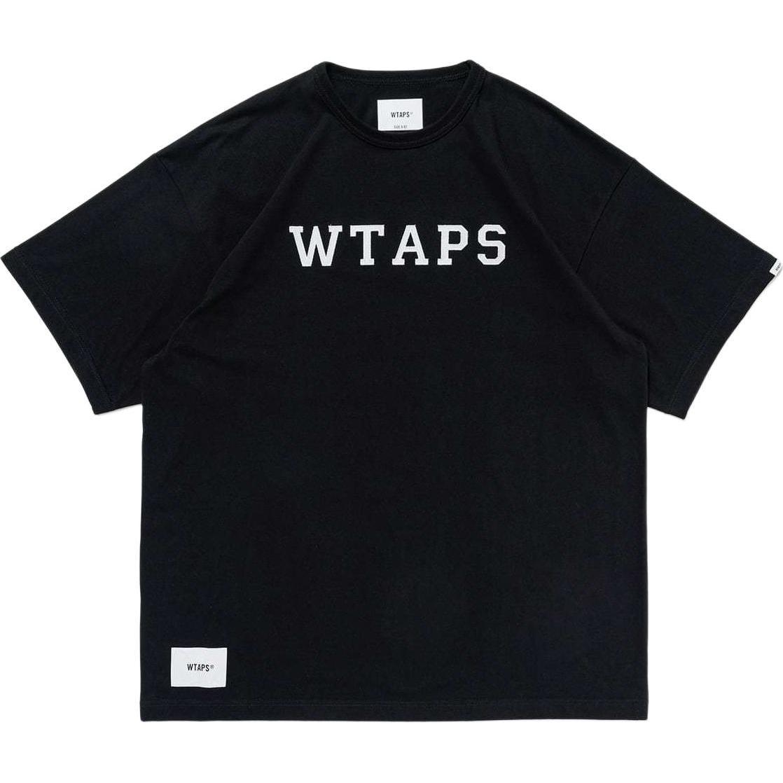 WTAPS  Short Sleeve Cotton Knit Tee with Letter Appliqué. 241ATDT-CSM21