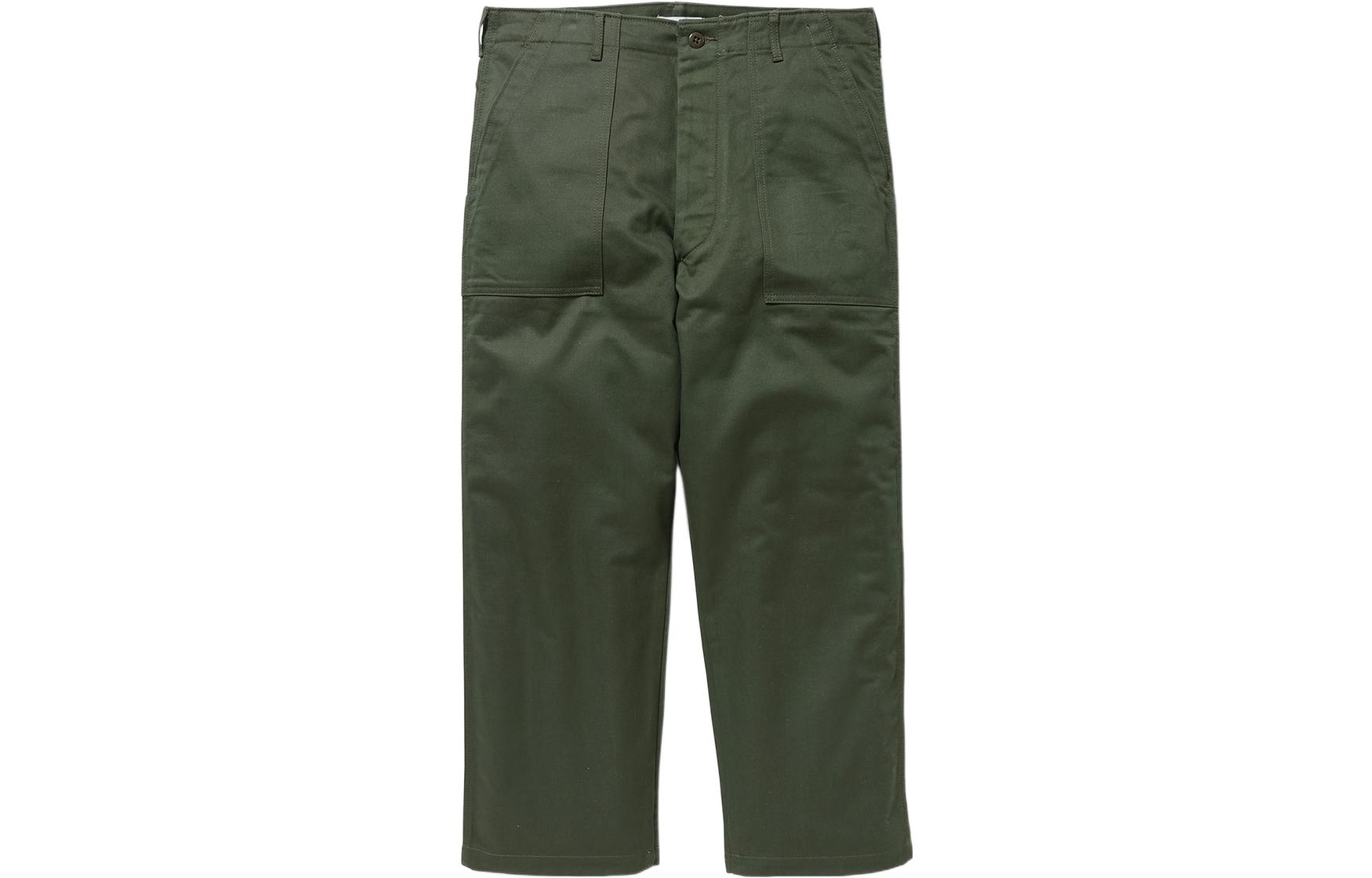 WTAPS  Straight-Leg Casual Pants Olive Green 221BRDT-PTM01