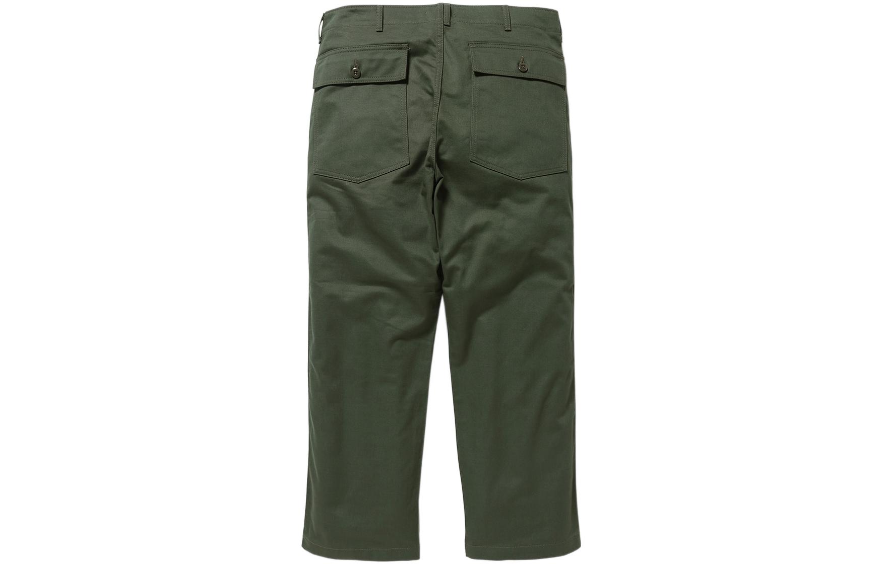 Lookbook WTAPS  Straight-Leg Casual Pants Olive Green 221BRDT-PTM01