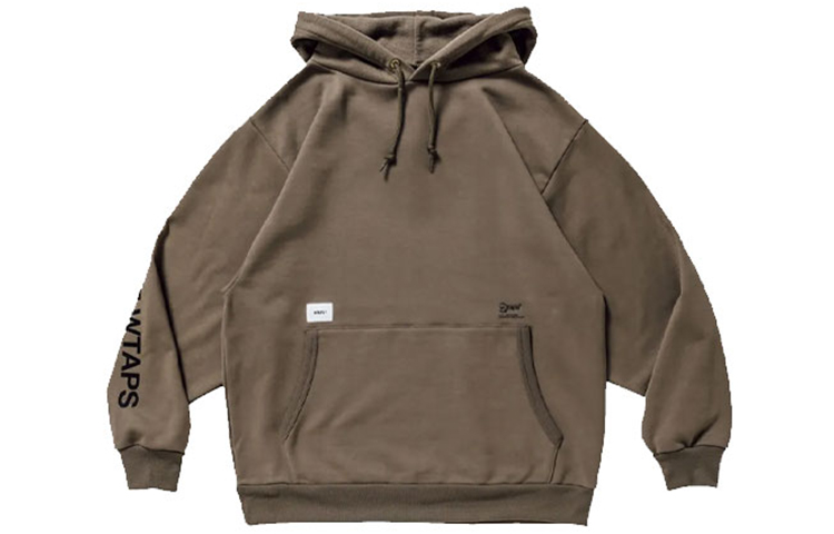 WTAPS AW20 Hoodie with Sleeve Slogan 202ATDT-CSM19