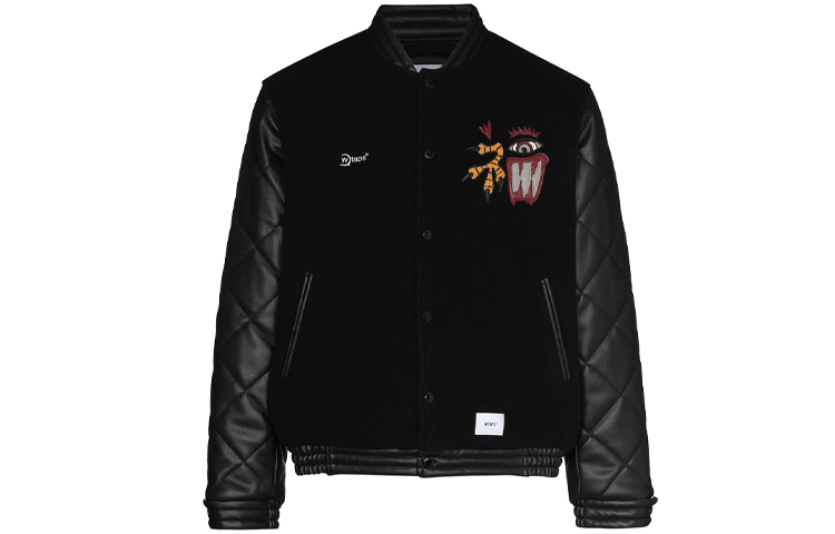 WTAPS Badge Patch Flight Jacket Black 202BRDT-JKM05