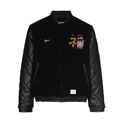 WTAPS Badge Patch Flight Jacket Black 202BRDT-JKM05