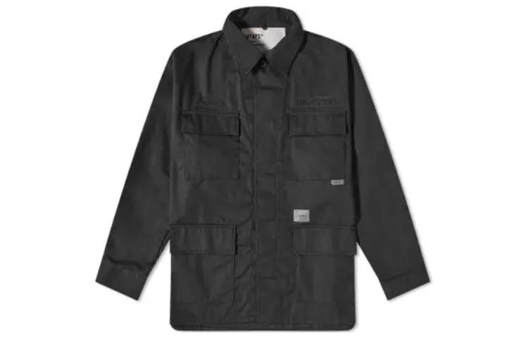 WTAPS Black Multi-Pocket Collared Jacket 222WVDT-SHM03-BK
