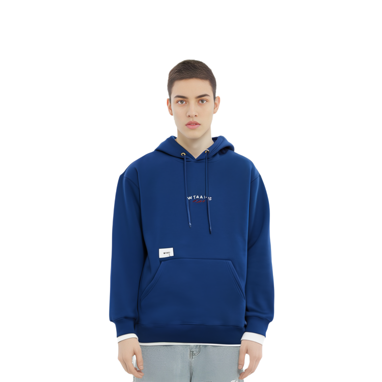 Details for WTAPS 藍色刺繡字母設計連帽上衣 212ATDT-CSM20-BLU