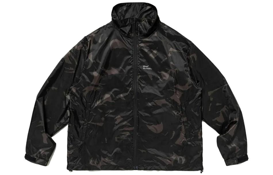 WTAPS Camo Print Zip-Up Hoodie Jacket Black 232BRDT-JKM02