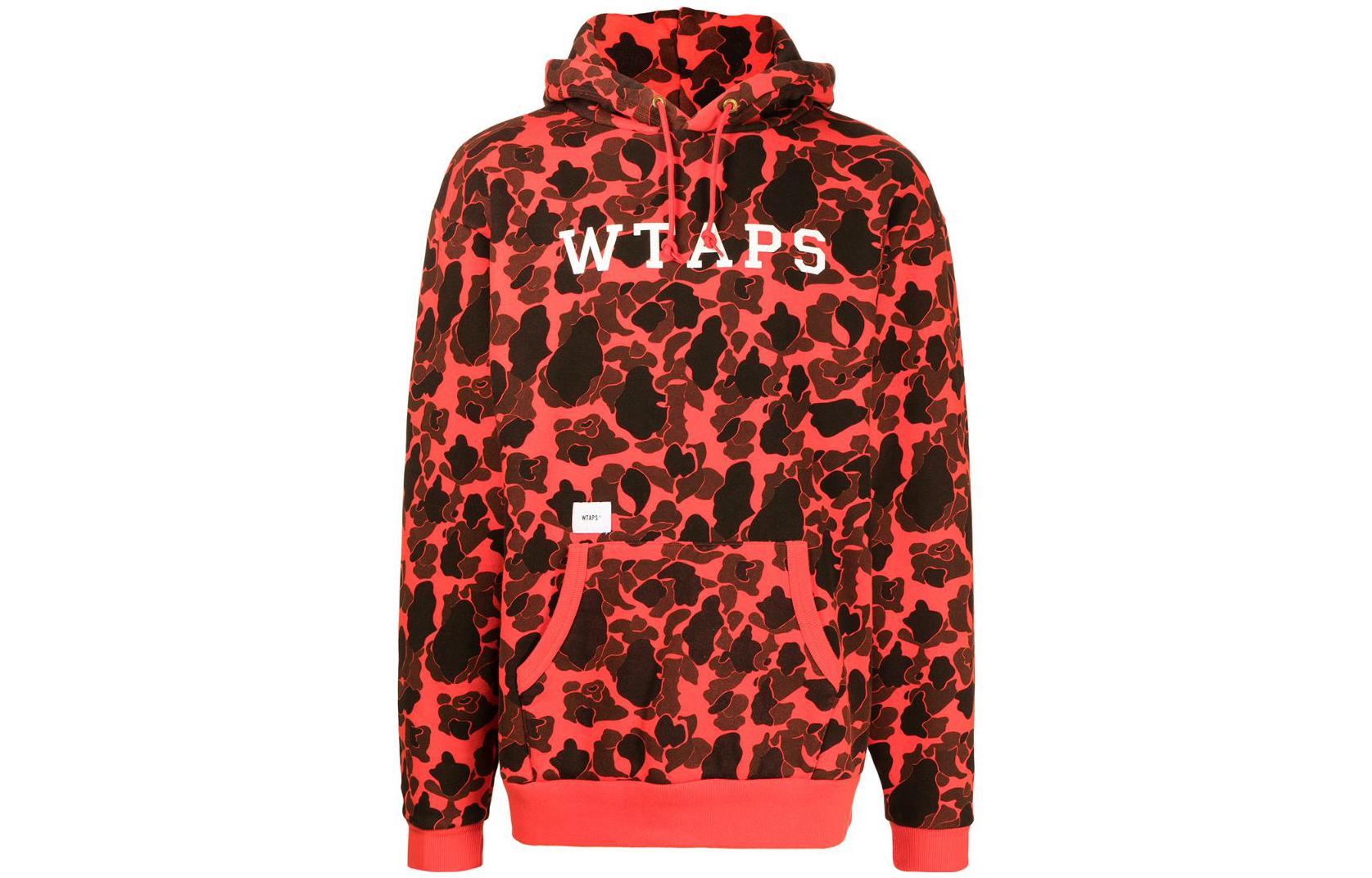 WTAPS Camo Pullover Hoodie Red 182ATDT-CSM04