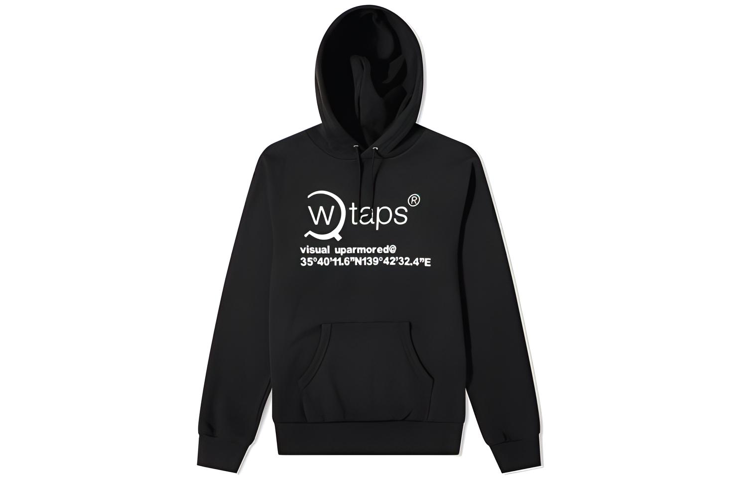 WTAPS Classic Magnified Logo Hoodie Black 202ATDT-HP03S