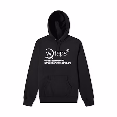 WTAPS Classic Magnified Logo Hoodie Black 202ATDT-HP03S