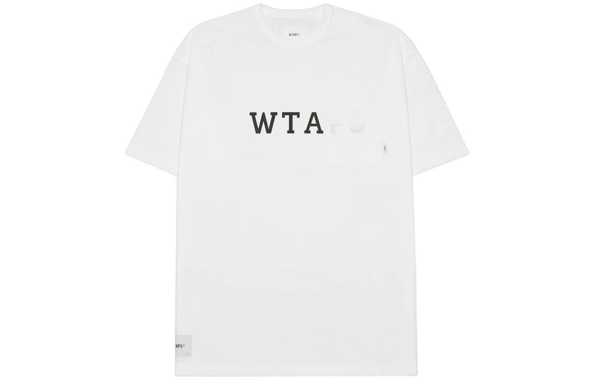 WTAPS Colorblock Logo Print Crewneck Short Sleeve T-Shirt 231ATDT-CSM13