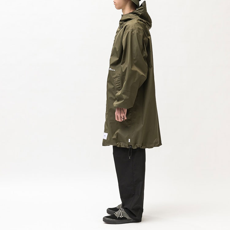 Sizing WTAPS Hoodie Jaket Unisex Warna Blok dengan Print Tengkorak. 221BRDT-JKM02