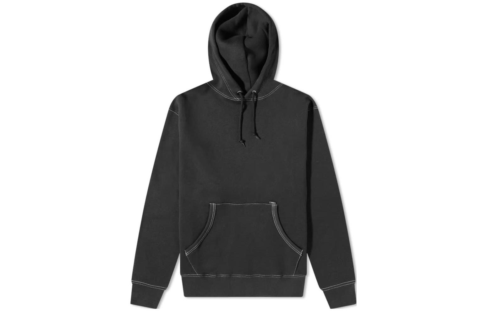 WTAPS Contrast Stitch Hoodie Black Long Sleeve Pullover 212ATDT-CSM25-BLK