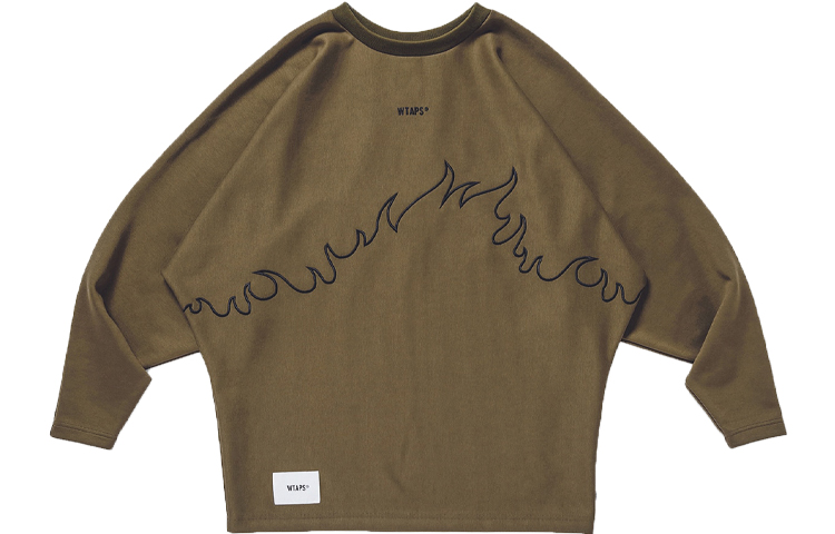 WTAPS Copo Flame Embroidered Logo Pullover Sweatshirt Men 202ATDT-CSM25