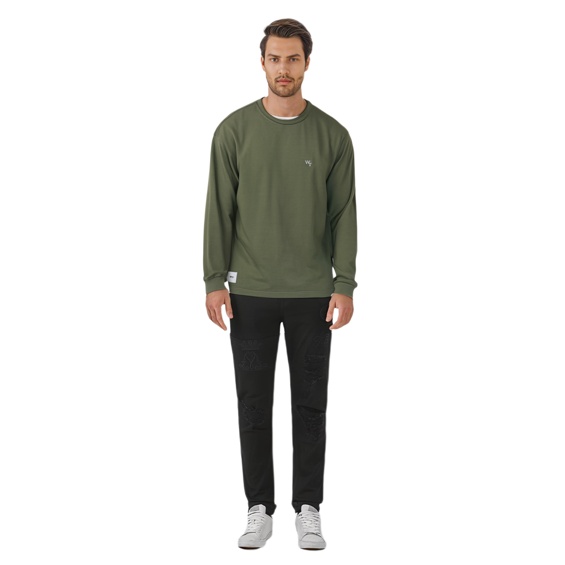 Shop WTAPS 棉質字母印花套頭衫 231ATDT-CSM12