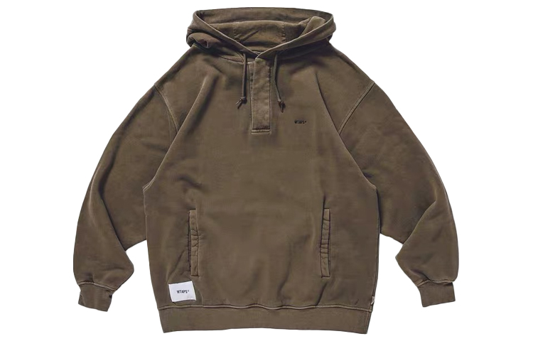 WTAPS Drawstring Oversized Hoodie Washed Long-Sleeve - Fashion 202ATDT-CSM29