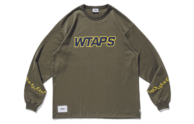 WTAPS DRIFTERS LS COPO Flame Embroidery Long Sleeve T-Shirt 202ATDT-CSM17